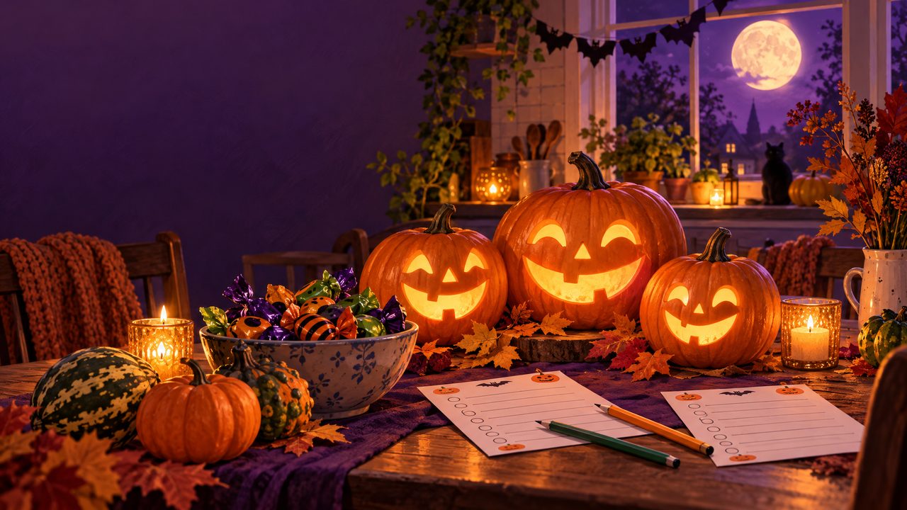 Sfeerbeeld Halloweenquiz 2026 – Gezin